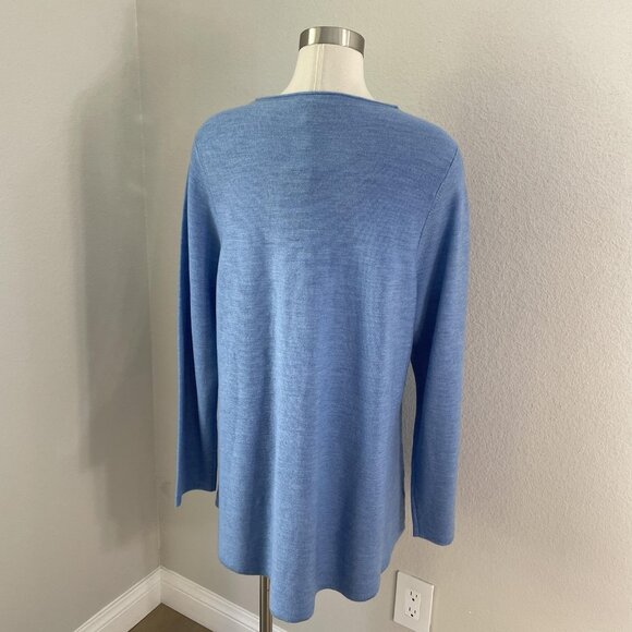 NEW Eileen Fisher Sweater Womens Plus 2X 100% Merino Wool Tunic Knit Pullover - Picture 11 of 12